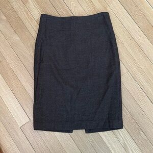 Brown wool pencil skirt